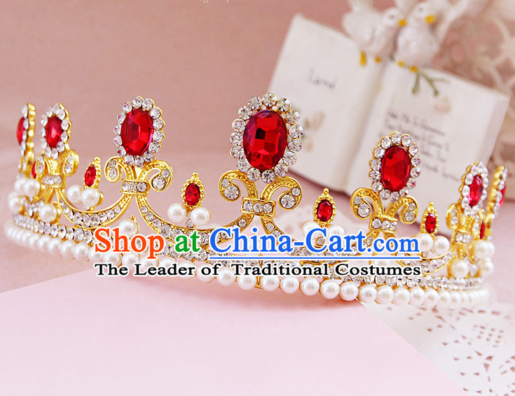 Romantic Bridal Princess Royal Crown Hair Accessories Hair Jewelry Headwear