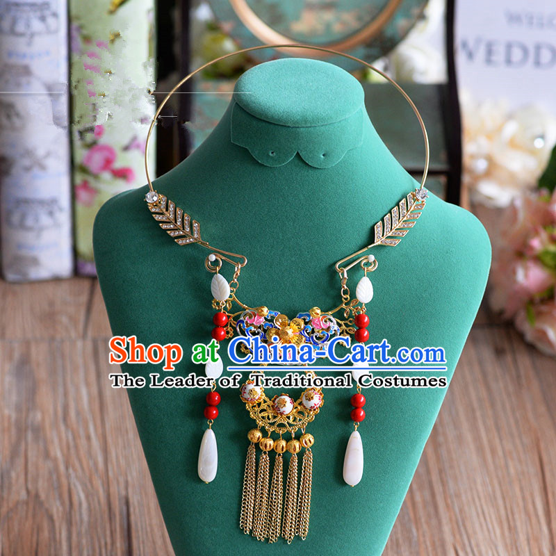 Chinese Imperial Queen Necklace, Empress Necklaces, Xiuhe Suit Necklaces, Wedding Accessories For Women