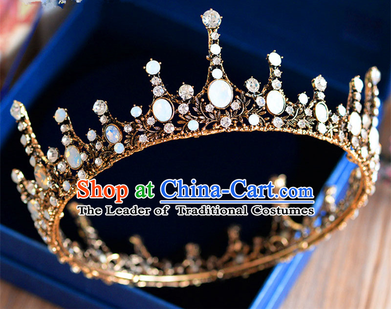 Traditional Jewelry Accessories, Princess Bride Royal Crown, Wedding Hair Accessories, Baroco Style Crystal Headwear for Women