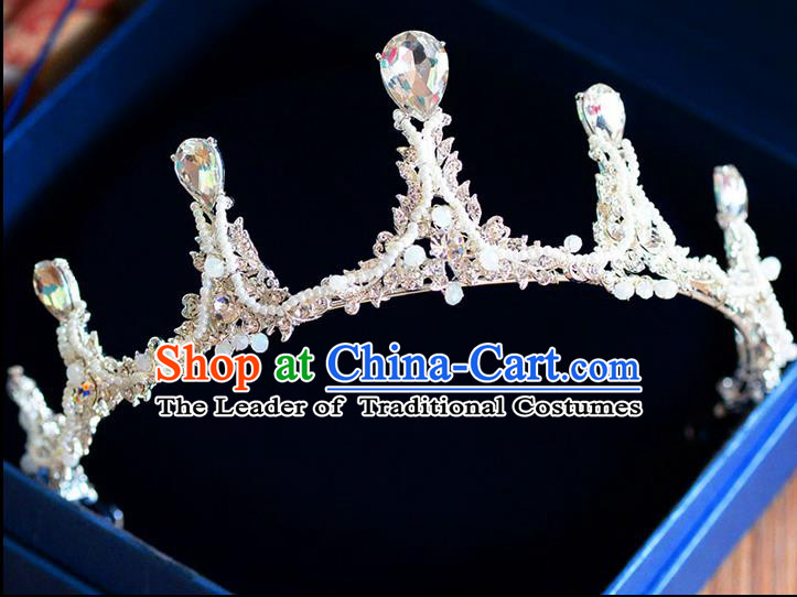 Traditional Jewelry Accessories, Princess Bride Royal Crown, Wedding Hair Accessories, Baroco Style Crystal Headwear for Women