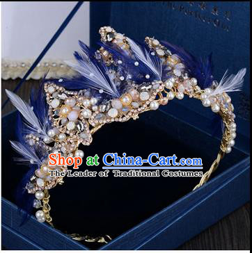 Traditional Jewelry Accessories, Princess Bride Royal Crown, Wedding Hair Accessories, Baroco Style Crystal Headwear for Women