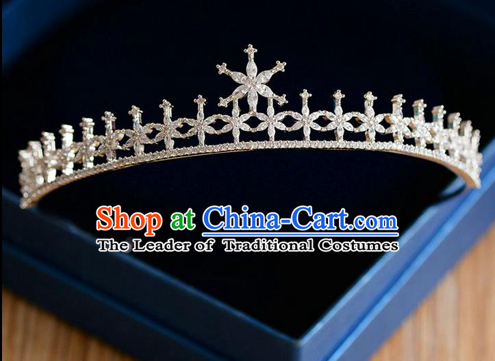 Traditional Jewelry Accessories, Palace Princess Bride Royal Crown, Wedding Hair Accessories, Baroco Style Crystal Stars Headwear for Women