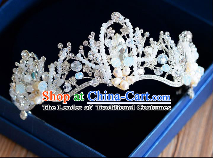 Traditional Jewelry Accessories, Palace Princess Bride Royal Crown, Wedding Hair Accessories, Baroco Style Crystal Headwear for Women