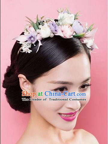 Traditional Jewelry Accessories, Princess Wedding Hair Accessories, Bride Wedding Hair Accessories, Baroco Style Flowers Headwear for Women