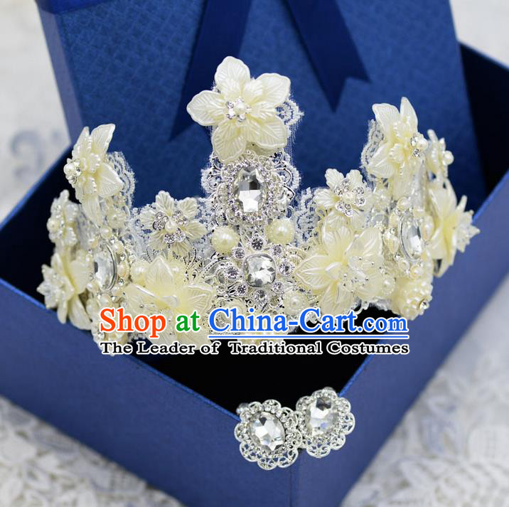 Traditional Jewelry Accessories, Palace Princess Bride Royal Crown, Engagement Royal Crown, Wedding Hair Accessories, Baroco Style Crystal Headwear for Women