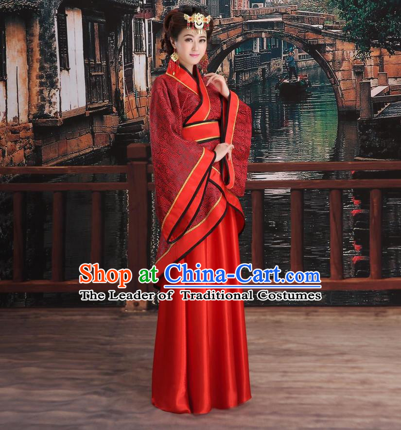 Ancient Chinese Palace Empress Costumes Complete Set, Han Dynasty Ancient Palace Clothing, Cosplay Hanfu Fairy Princess Dress Suits For Women