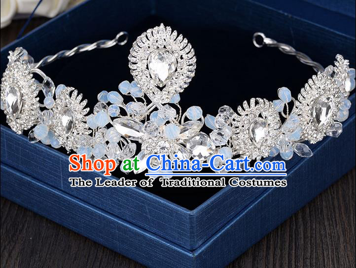 Traditional Jewelry Accessories, Palace Princess Bride Royal Crown, Engagement Royal Crown, Wedding Hair Accessories, Baroco Style Crystal Headwear for Women