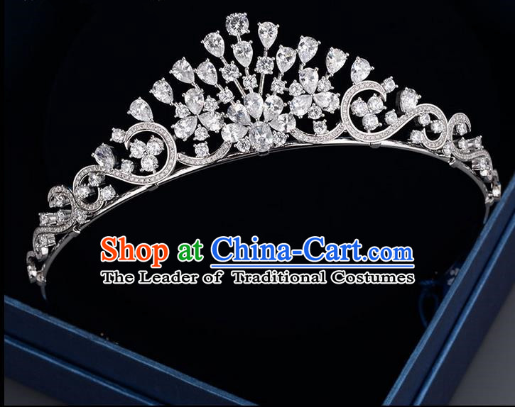 Traditional Jewelry Accessories, Palace Princess Bride Royal Crown, Engagement Royal Crown, Wedding Hair Accessories, Baroco Style Zircon Headwear for Women