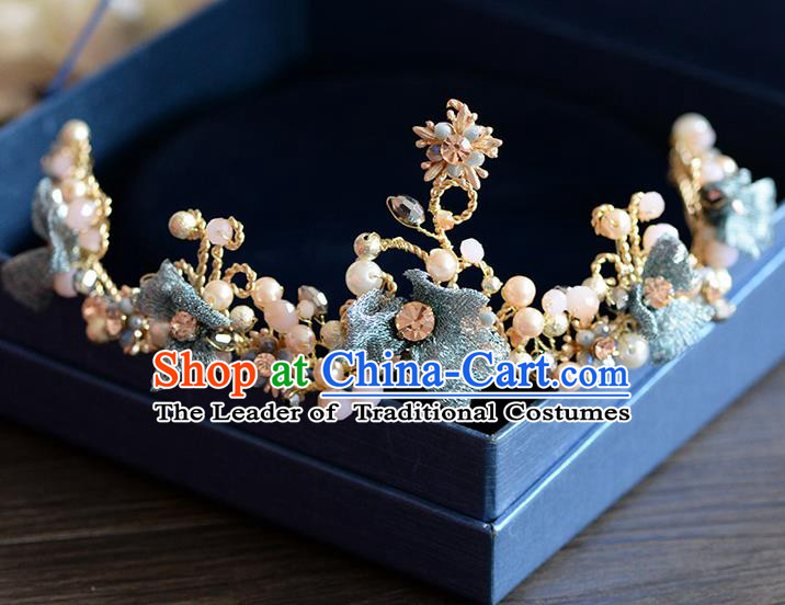 Traditional Jewelry Accessories, Palace Princess Bride Royal Crown, Imperial Royal Crown, Wedding Hair Accessories, Baroco Style Pearl Flowers Headwear for Women