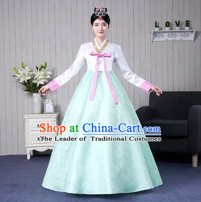 Korean Traditional Bride Dressd Wedding ClothesTraditional Costumes Korean Ancient Clothes Wedding Full Dress Formal Attire Ceremonial Clothes Court Stage Dancing