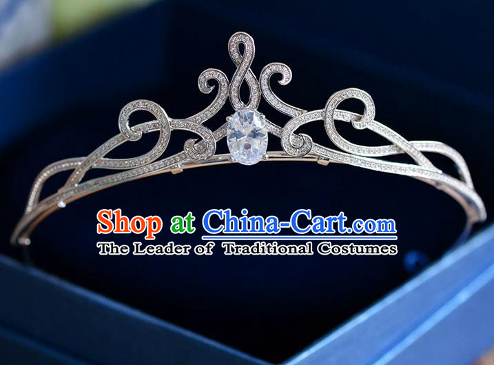 Traditional Jewelry Accessories, Palace Princess Bride Royal Crown, Engagement Royal Crown, Wedding Hair Accessories, Baroco Style Crystal Zircon Headwear for Women