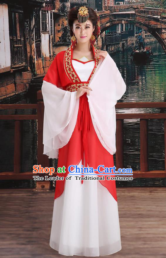 Ancient Chinese Palace Empress Costumes Complete Set, Tang Dynasty Ancient Palace Dance Clothing, Cosplay Hanfu Fairy Imperial Princess Dress Suits For Women