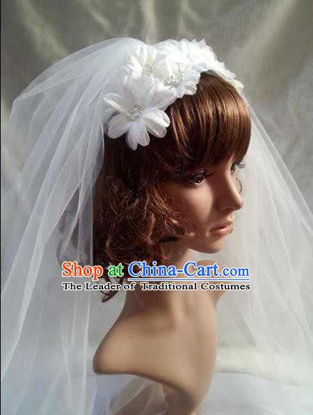 Chinese Wedding Jewelry Accessories, Traditional Bride Headwear, Wedding Tiaras, bridal hair accessory Veil