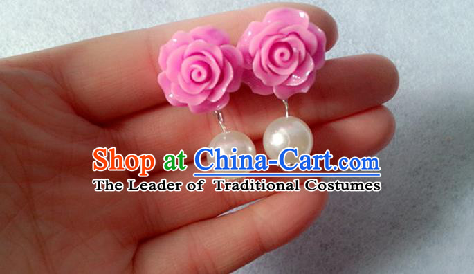 Chinese Wedding Jewelry Accessories, Traditional Xiuhe Suits Wedding Bride Earrings, Ancient Chinese Earrings