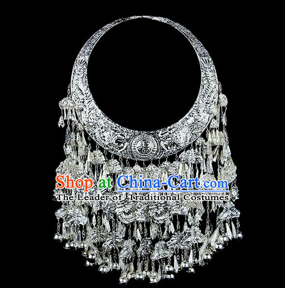 Traditional Chinese Miao Ethnic Minority Necklace Miao Ethnic Jewelry Accessories Complete Set