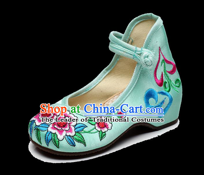 Traditional Chinese Folk Dance Shoes, Children Embroidered Shoes, Chinese Embroidery Fabric Shoes for Kids