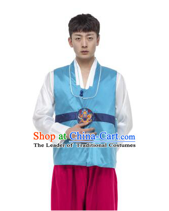 Korean Traditional Formal Dress Set Men Clothes Traditional Korean Traditional Costumes Full Dress Formal Attire Ceremonial Dress Court  Blue