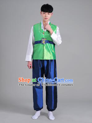 Korean Traditional Formal Dress Set Men Clothes Traditional Korean Traditional Costumes Full Dress Formal Attire Ceremonial Dress Court Green