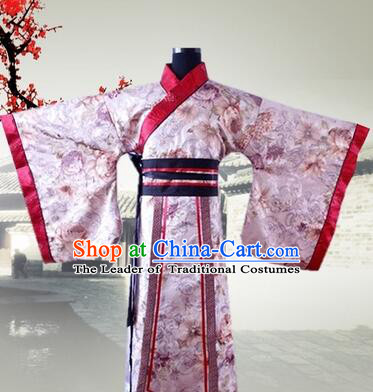 Han Fu Men Tang Suit Chinese Traditional Costumes Officials Straight Fringing Straight-front Shenyi Stage Show Dress