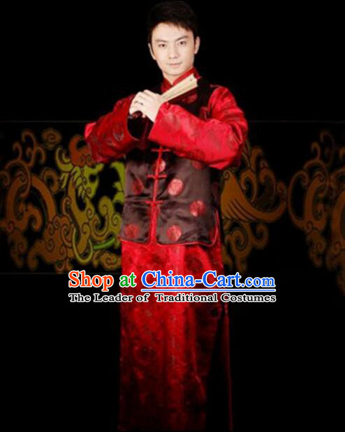 Chinese Wedding Dress Groom Full Attire Traditional Costumes Ancient Men Dress Complete Set