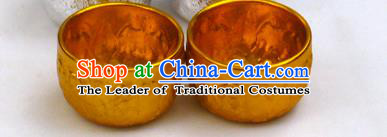 Traditional Asian Thai Furnishing Articles Handmade Southeast Asia Cup Berth Gold Religion Goblets