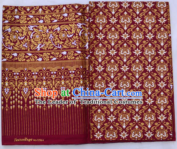 Traditional Asian Thai Sarees and Dress Gilded Material, Thai Gilded Clothes and Fabrics for Women