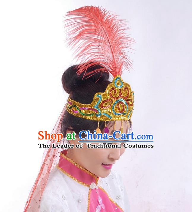 Traditional India Hair Accessories, Indian Headwear, Traditional Belly Dance Headdress, Stage Accessories