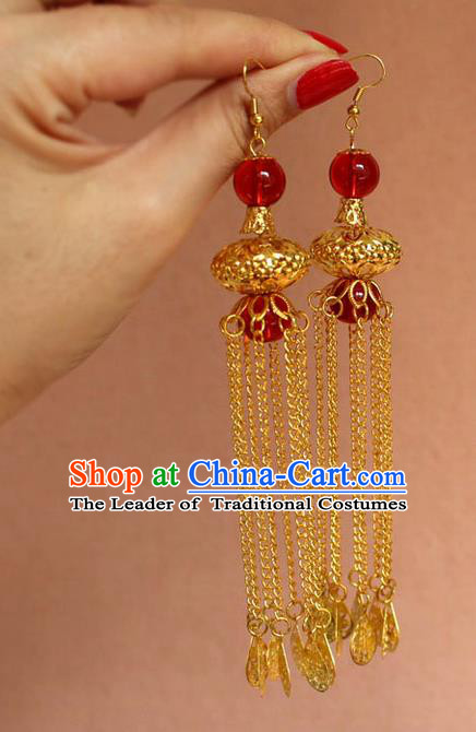 Ancient Chinese Style Imperial Palace Empress Queen Wedding Earrings For Women