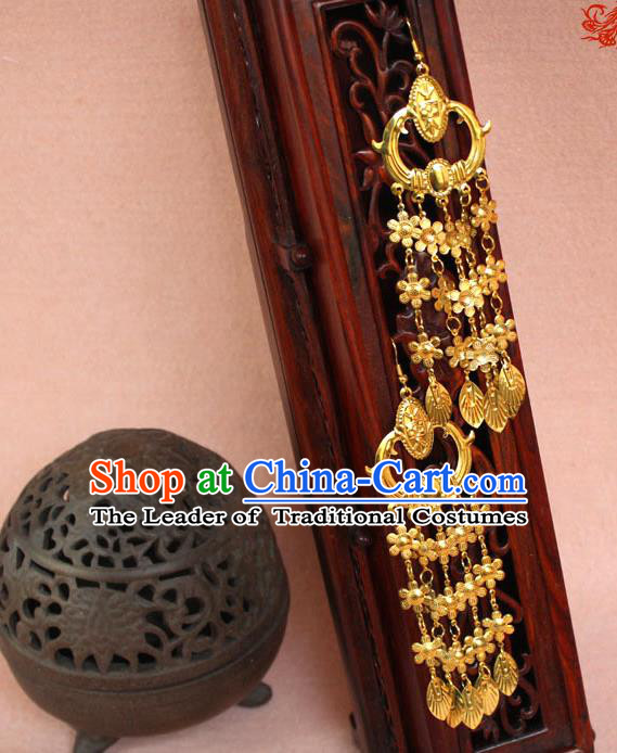 Ancient Chinese Style Imperial Palace Empress Queen Wedding Earrings For Women