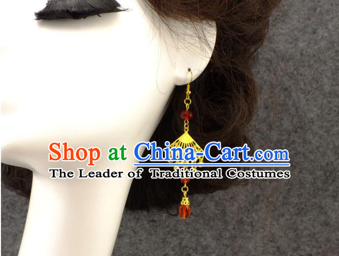 Ancient Chinese Style Imperial Palace Empress Queen Wedding Cloisonné Earrings For Women