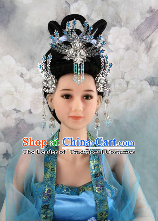 Chinese Ancient Style Hair Jewelry Accessories, Hairpins, Headwear, Headdress, Cosplay Queen Princess Hair Fascinators for Women