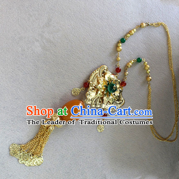 Chinese Imperial Queen Necklace, Empress Necklaces, Xiuhe Suit Necklaces, Wedding Accessories For Women