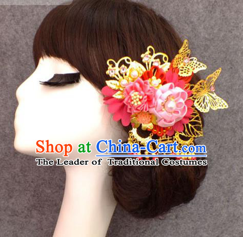 Chinese Ancient Style Hair Jewelry Accessories, Hairpins, Hanfu Xiuhe Suit Wedding Bride Hair Accessories for Women