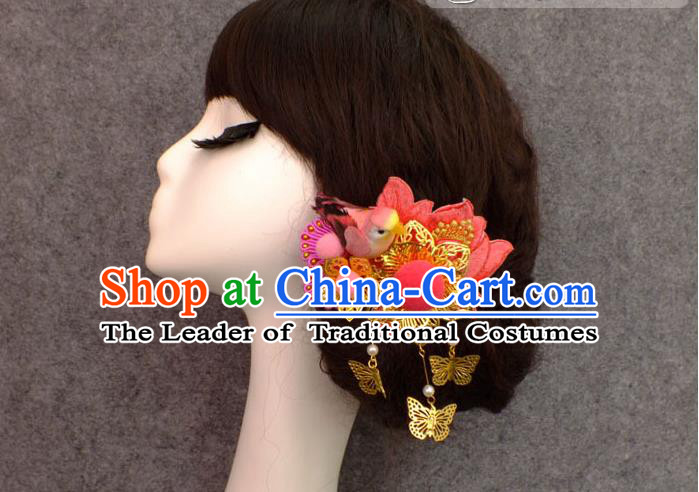 Chinese Ancient Style Hair Jewelry Accessories, Hairpins, Hanfu Xiuhe Suit Wedding Bride Hair Accessories for Women