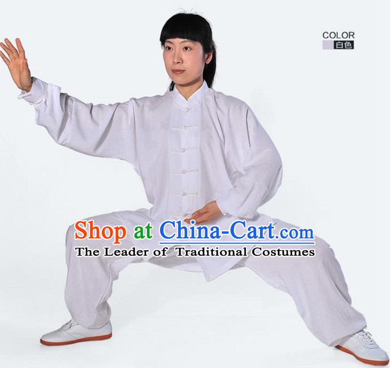 Top Kung Fu Flax Costume Jacket Uniform Martial Arts Clothes Shaolin Uniform Kungfu Uniforms Supplies for Men Women Adults Kids