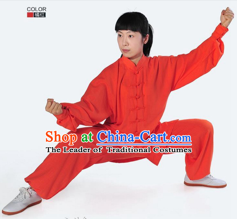 Top Kung Fu Flax Costume Jacket Uniform Martial Arts Clothes Shaolin Uniform Kungfu Uniforms Supplies for Men Women Adults Kids