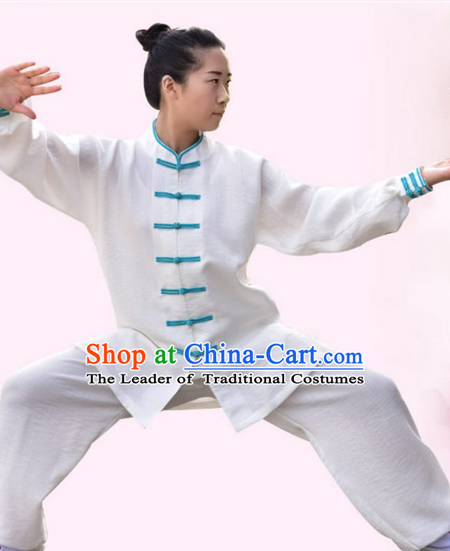 Top Kung Fu Flax Clothing Mandarin Costume Jacket Martial Arts Clothes Shaolin Uniform Kungfu Uniforms Supplies for Men Women Adults Children