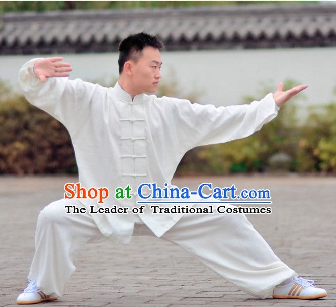 Top Kung Fu Flax Clothing Mandarin Costume Jacket Martial Arts Clothes Shaolin Uniform Kungfu Uniforms Supplies for Women Adults Children