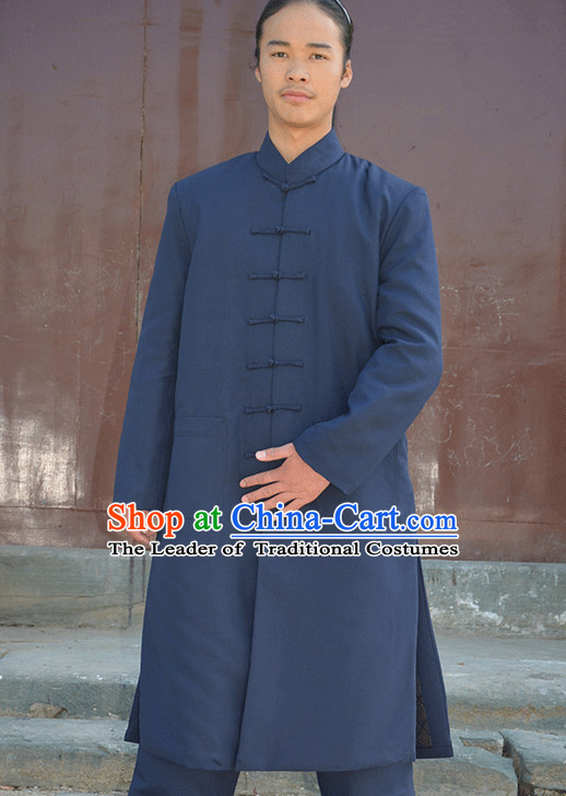 Wudang Uniform Taoist Uniform Kungfu Kung Fu Clothing Clothes Pants Shirt Supplies Wu Gong Flax Long Jacket Outfits