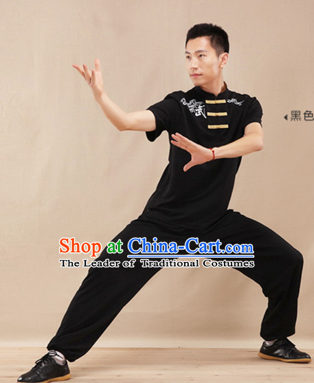 Top Tai Chi Uniforms Kung Fu Costume Martial Arts Kung Fu Training Uniform Gongfu Shaolin Wushu Clothing for Men Women Adults Children