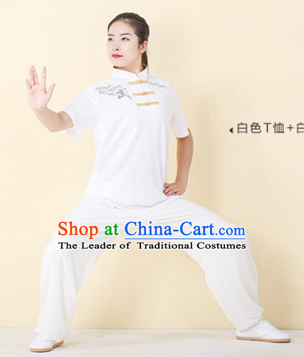 Top Tai Chi Uniforms Kung Fu Costume Martial Arts Kung Fu Training Uniform Gongfu Shaolin Wushu Clothing for Men Women Adults Children