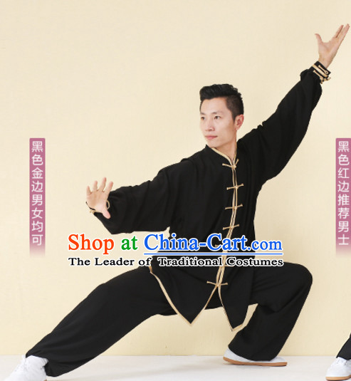 Top Tai Chi Uniforms Kung Fu Costume Martial Arts Kung Fu Training Uniform Gongfu Shaolin Wushu Clothing for Men Women Adults Children