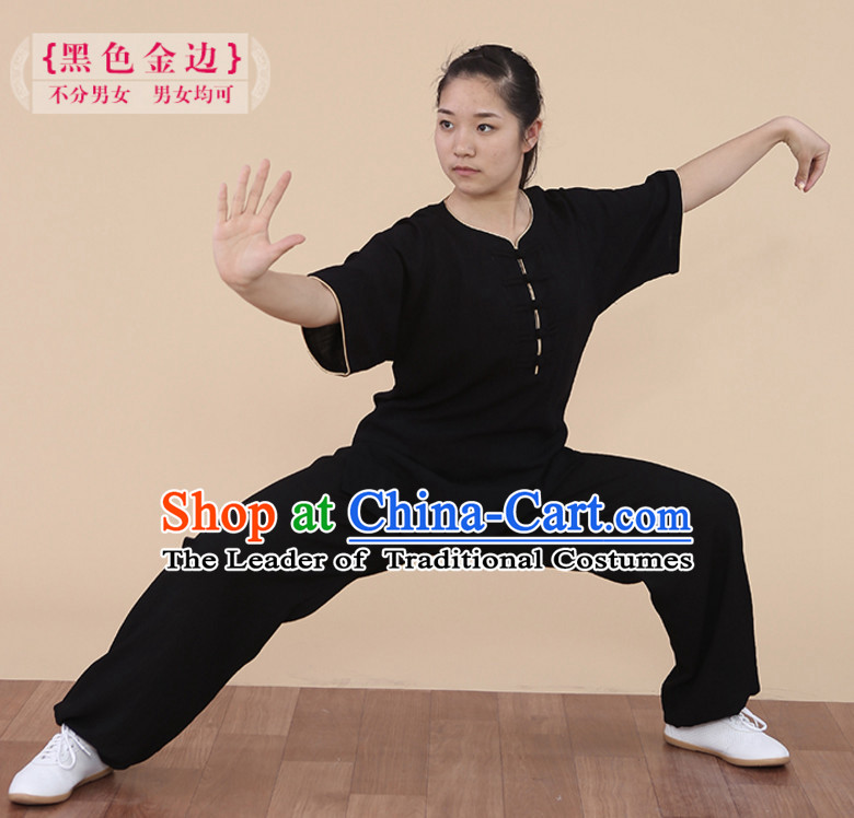 Top Tai Chi Uniforms Kung Fu Costume Martial Arts Kung Fu Training Uniform Gongfu Shaolin Wushu Clothing for Men Women Adults Children