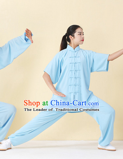 Top Tai Chi Uniforms Kung Fu Costume Martial Arts Kung Fu Training Uniform Gongfu Shaolin Wushu Clothing for Men Women Adults Children