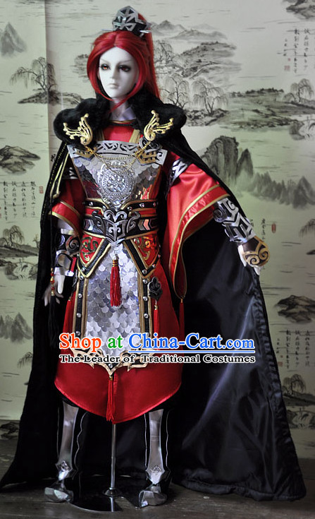 Ancient Chinese Prince Emperor Hanfu Costumes and Headwear Complete Set for Men Boys Adults Kids