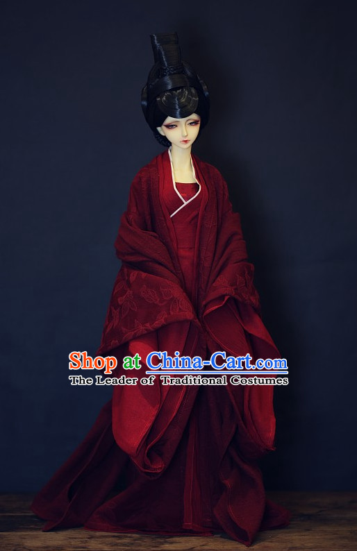 Ancient Chinese Princess Wedding Dress Hanfu Garment BJD Costumes for Men Boys Adults Kids