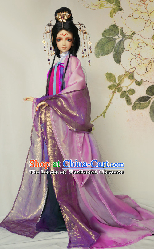 Chinese Style Dresses Chinese Princess Empress Clothing Clothes Han Chinese Costume Hanfu and Hair Jewelry Complete Set for Women Adults Children