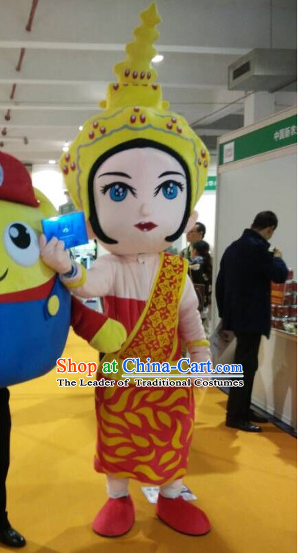Free Design Professional Custom Mascot Uniforms Mascot Outfits Customized Commerical Thailand Princess Mascots Costumes