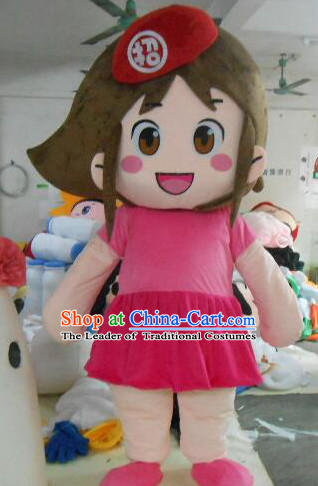 Professional Custom Mascot Uniforms Mascot Outfits Customized Walking Girl Mascot Costumes