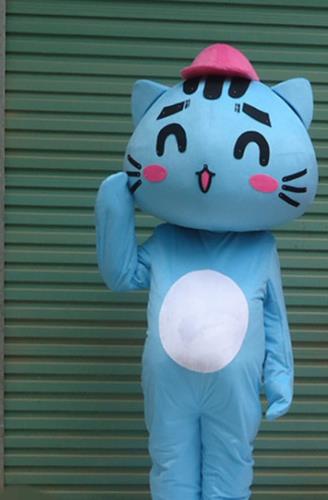 Mascot Uniforms Mascot Outfits Customized Walking Mascot Costumes Blue Cat Mascots Costume
